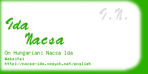 ida nacsa business card